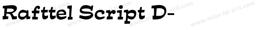 Rafttel Script D字体转换
